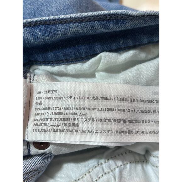 Abercrombie & Fitch The Super Skinny Ankle High Rise Jeans 28/6R Blue Denim Rip - Picture 7 of 7